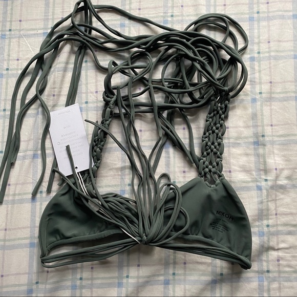 🌸 NWT MIKOH Kula Woven Triangle Bikini Top 🌸 - Picture 5 of 6